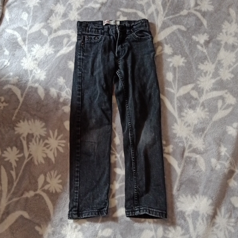 Cool Levi's 511 black Sz 7 Reg slim/adjustable waist jeans - Picture 1 of 9
